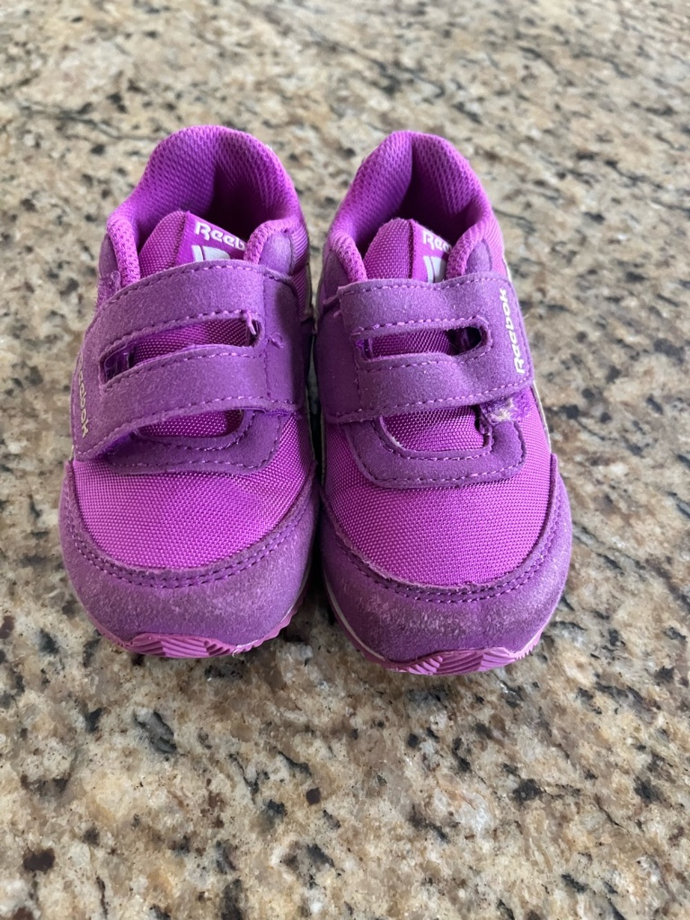 Reebok Kids Purple Velcro Strap Sneakers